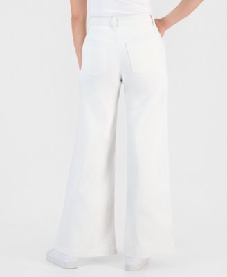 Petite Five-Pocket High-Rise Wide Leg Jeans, Macy's Exclusive