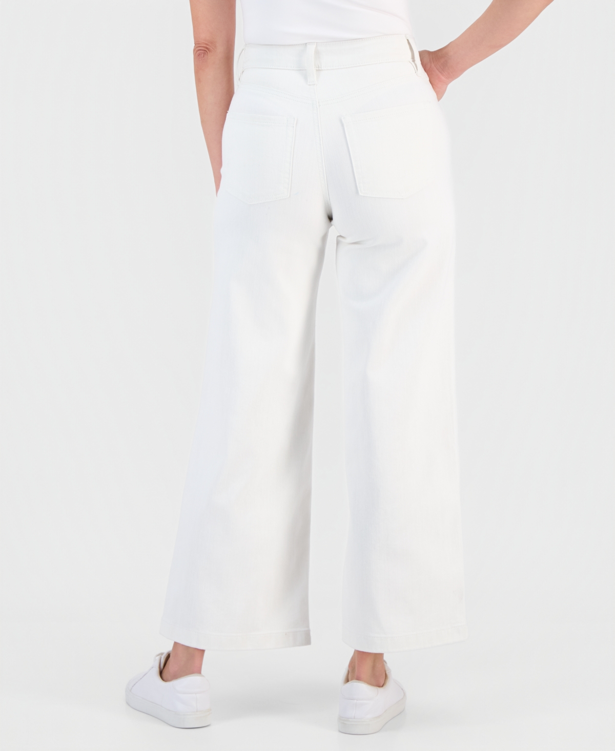 Style & Co Petite Five-Pocket High-Rise Wide Leg Jeans, Macy's Exclusive