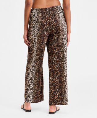 Women's Feline Fine Printed Waist Side Lit Drawstring Pants