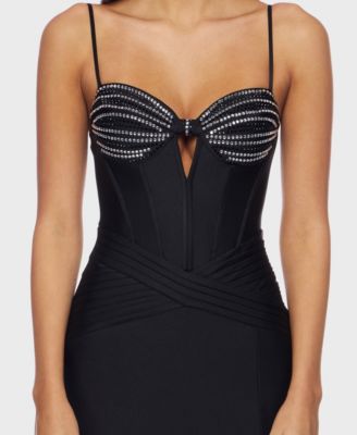 Juniors' Crystal Stones Sweetheart Gown