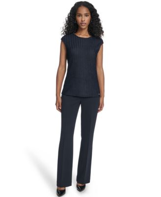 Women's Textured Cap Sleeve Top