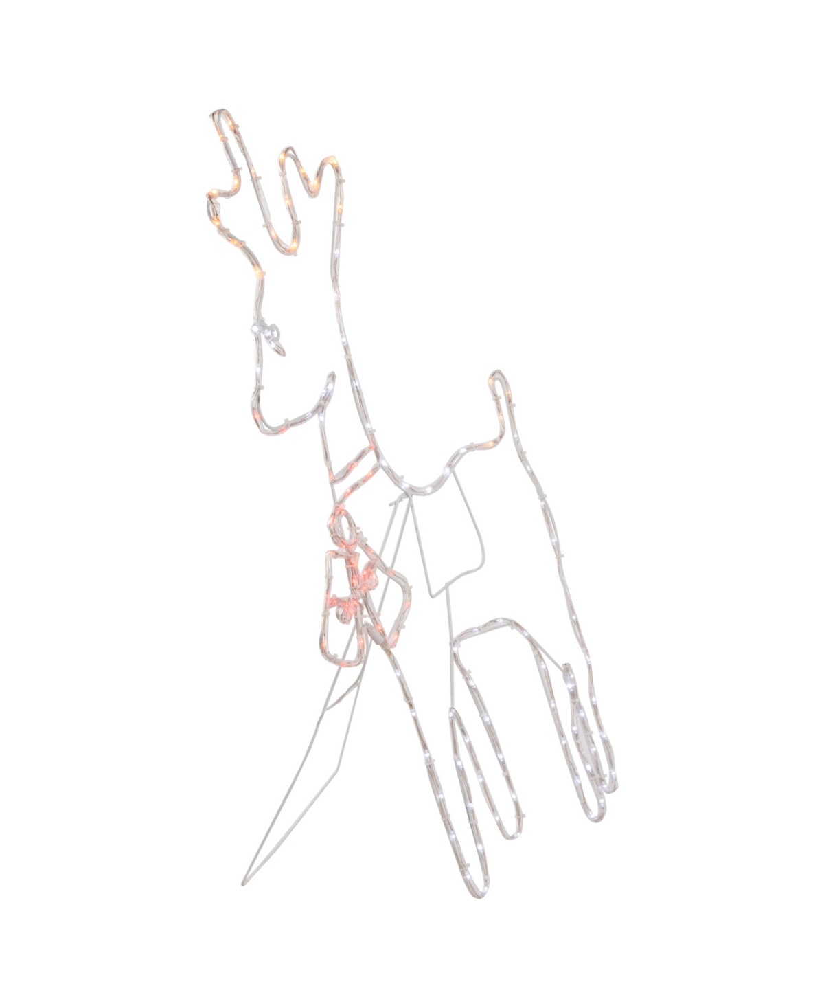 Northlight 36" Lighted Standing Reindeer Silhouette Outdoor Christmas Decor In White