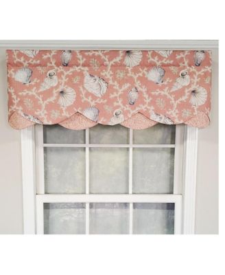 Luxurious Modern Design Classic Windamar Petticoat Style Window Valance 50" x 15" Coral