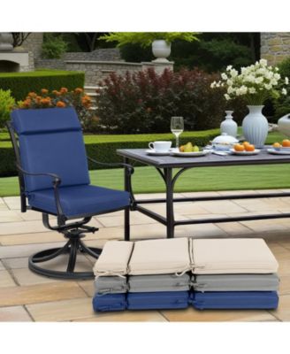 4Pcs Outdoor High Back Dining Chair Cushion Set - 21'' × 44''