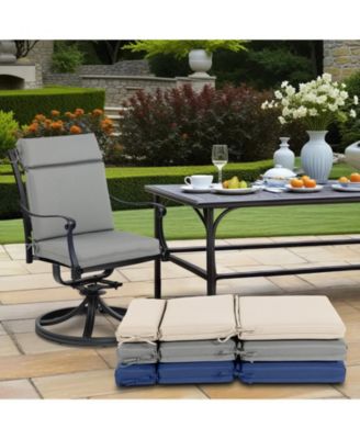 4Pcs Outdoor High Back Dining Chair Cushion Set - 21'' × 44''