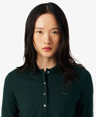 LACOSTE Women's Slim-Fit Long Sleeve Top