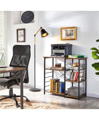 35.5x15.5x33 inches Industrial Rustic Kitchen Baker's Rack Rustic Brown