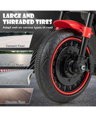 Kids Electric Motorcycle with Training Wheels and LED Headlights