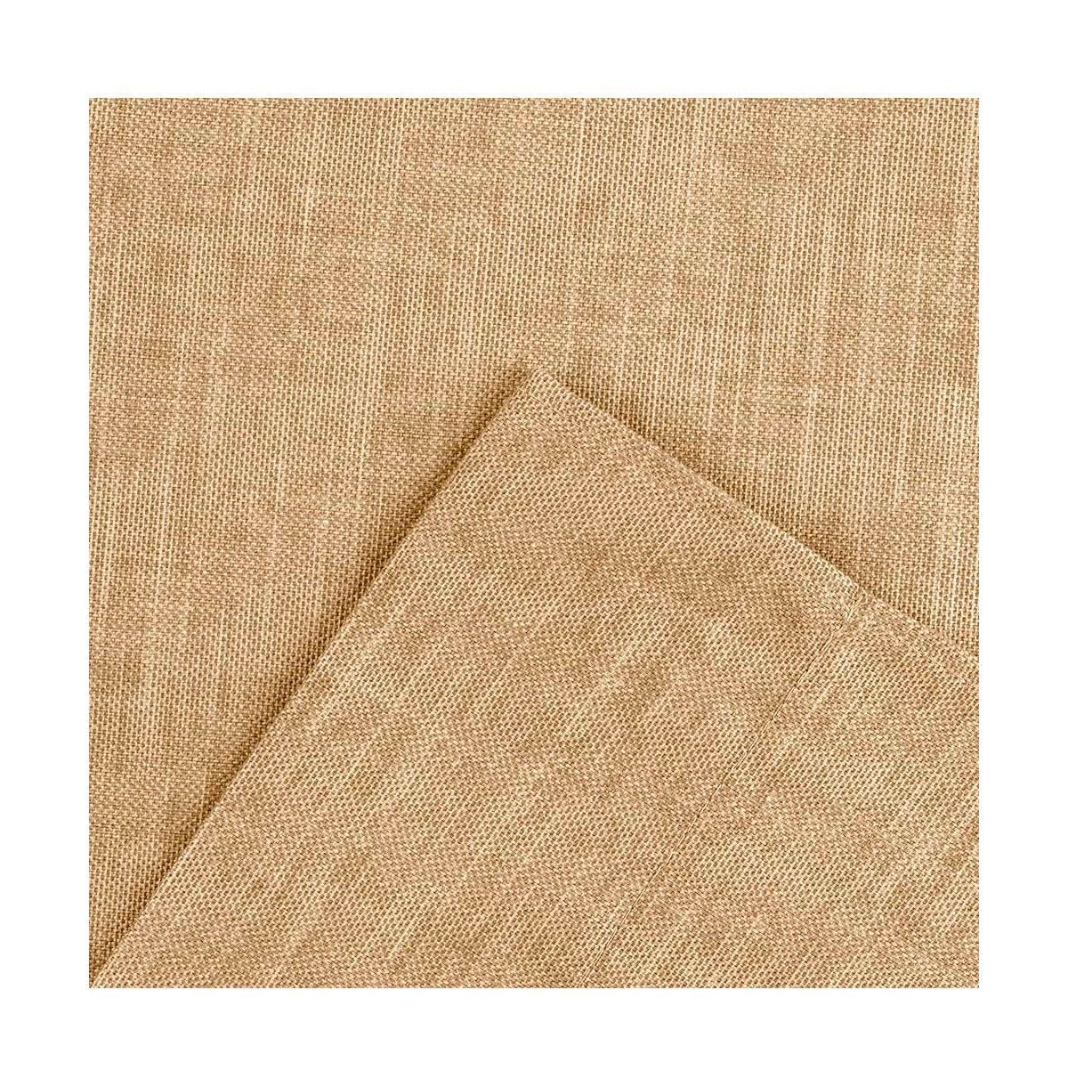 Ellis Curtain Lisa Solid Color Poly Cotton Duck Fabric Tailored Panel Pair with Ties 56" x 84" Butter