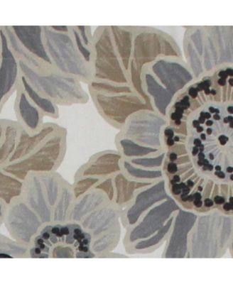 Verona Petticoat Modern Premium Design Printed Valance 3" Rod Pocket 50" x 15" Sand/Gray