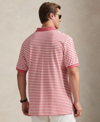Men's Big & Tall Striped Mesh Polo Shirt