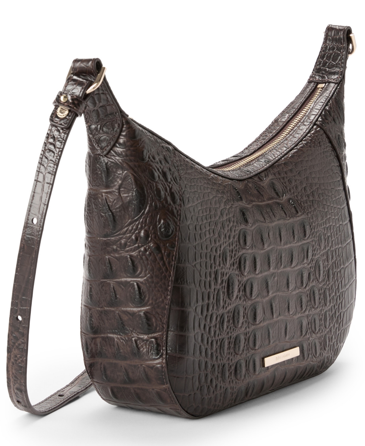 Brahmin Corinne Small Alden Road Leather Crossbody In Brown