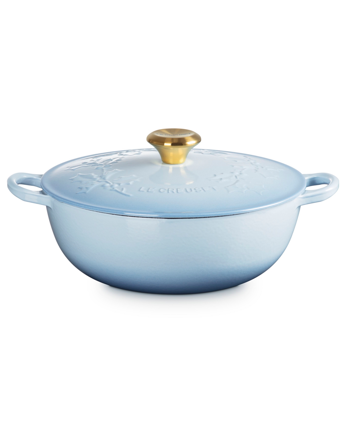 Le Creuset Holly Collection Enameled Cast Iron 4.5 Qt. Traditional Chef's Oven With Lid In Blue