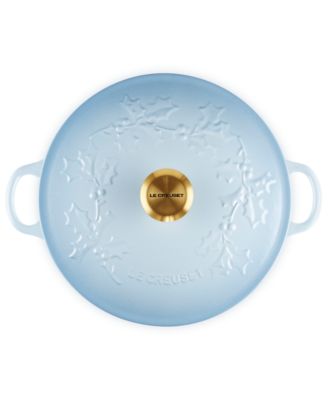 Holly Collection Enameled Cast Iron 4.5-Quart Traditional Chef's Oven with Lid