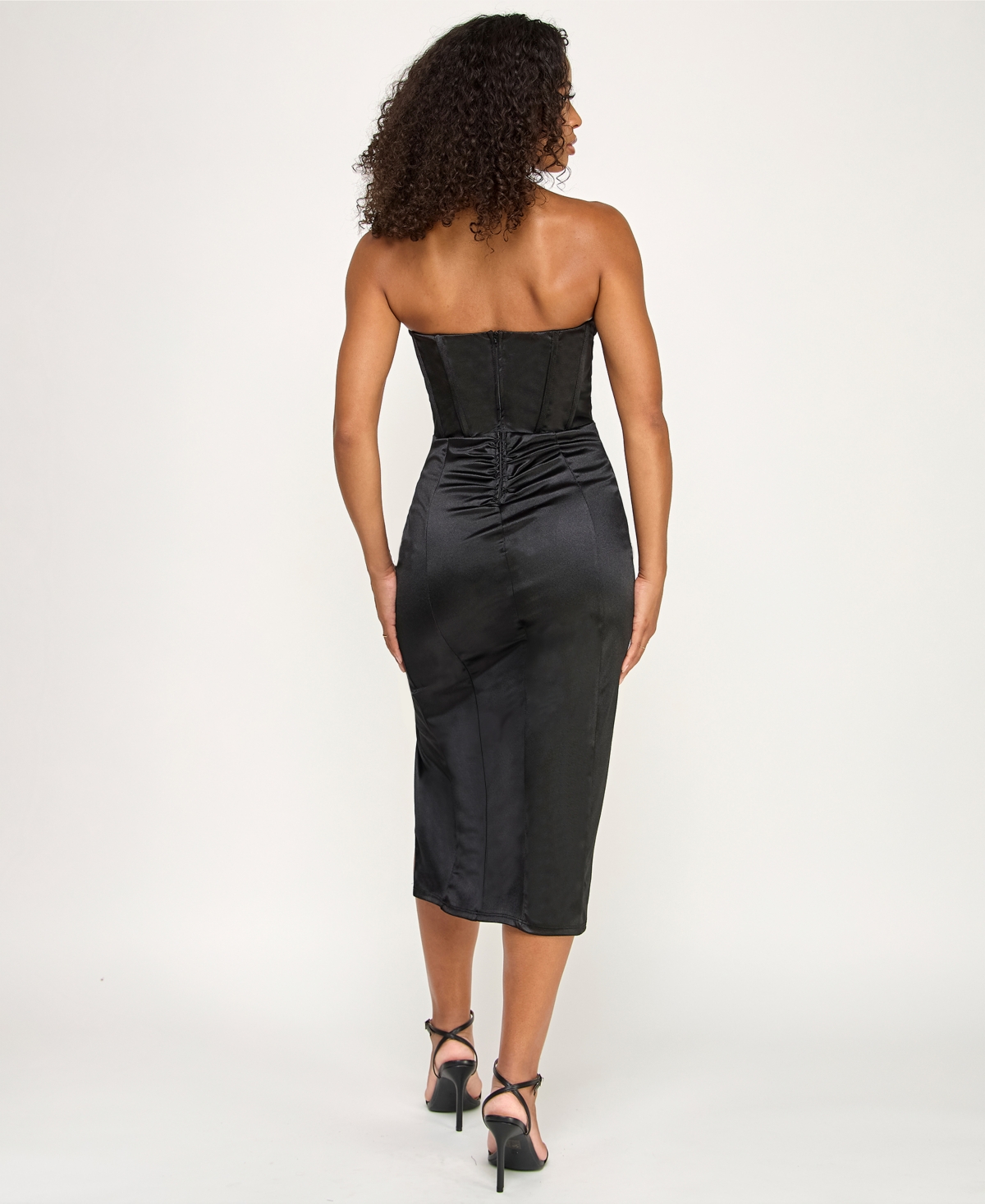 Katia Rae Junior's Corset Strapless Midi Dress