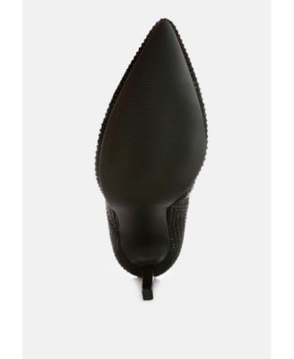 Womens Head On Faux Suede Diamante Ankle Boots