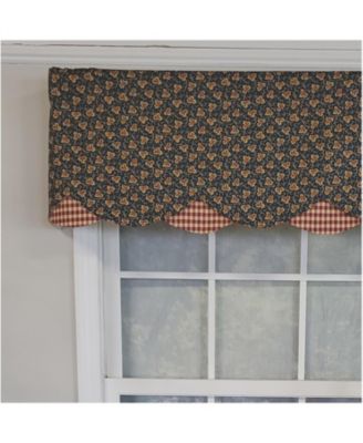 3" Rod Pocket High Quality Fabric Andover Petticoat Valance for Windows 50" x 15" Navy