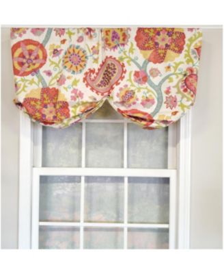 3" Rod Pocket High Quality Fabric Jubilee Stationary Balloon Valance for Windows 50" x 23" Multi