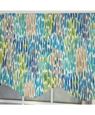 100% Cotton Dazzle Provance With Poly/Cotton Ivory lining Rod Pocket Valance 50" x 17" Blue