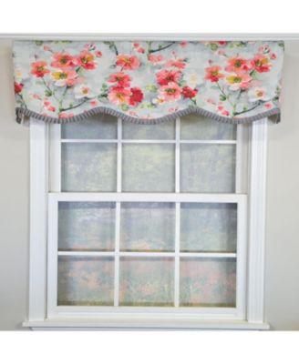 100% Cotton Prosperity Provance  Fully lined Windows Rod Pocket Valance 50" x 15"  Gray