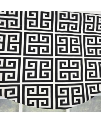 100% Cotton Tower Cornice With Poly/Cotton Ivory lining Rod Pocket Valance 50" x 17" Black