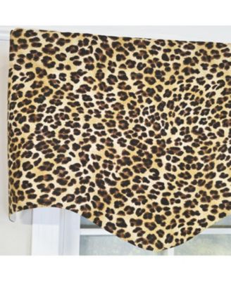100% Cotton Cheetah Regal  Fully lined Windows Rod Pocket Valance 50" x 17"  Yellow