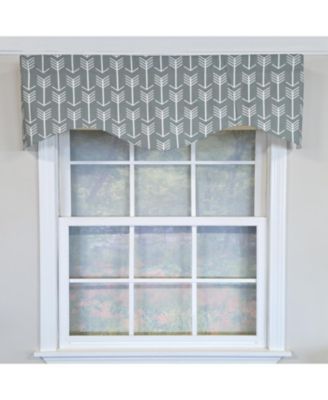 100% Cotton Native Cornice With Poly/Cotton Ivory lining Rod Pocket Valance 50" x 17" Gray