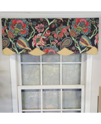 Zoe Petticoat 3" Rod Pocket Lining Luxurious and Elegant Window Treatment Valance 50" x 15" Black