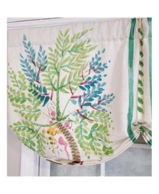 3" Rod Pocket High Quality Fabric Felicity Stationary Balloon Valance for Windows 50" x 23" Multi