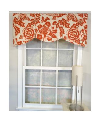3" Rod Pocket High Quality Fabric Love Bird Mandy Valance for Windows 50" x 17" Orange