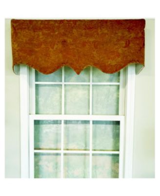 3" Rod Pocket High Quality Fabric Nazareth Regal Valance for Windows 50" x 17" Garnet