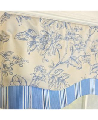100% Cotton Ashington Glory  Fully lined Windows Rod Pocket Valance 50" x 16"  Blue