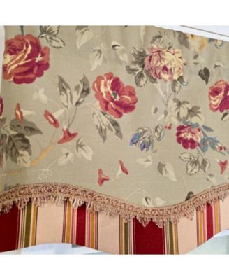 100% Cotton Lymington Glory  Fully lined Windows Rod Pocket Valance 50" x 16"  Green