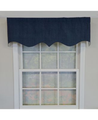 100% Cotton Demin Regal  Fully lined Windows Rod Pocket Valance 50" x 17"  Navy