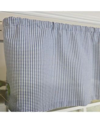 100% Cotton Crosswell Tailored  Unlined Windows Rod Pocket Valance 51" x 12"  Blue
