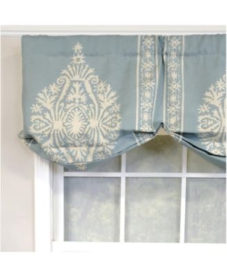 3" Rod Pocket High Quality Fabric Nora Stationary Balloon Valance for Windows 50" x 23" Blue