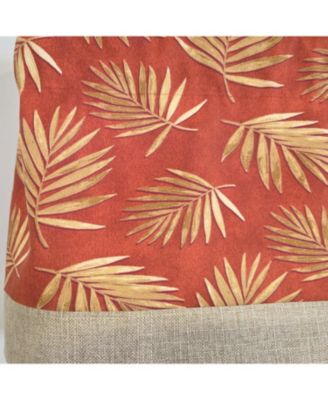 100% Cotton Hawthorn Banded With Poly/Cotton Ivory lining Rod Pocket Valance 50" x 17" Red