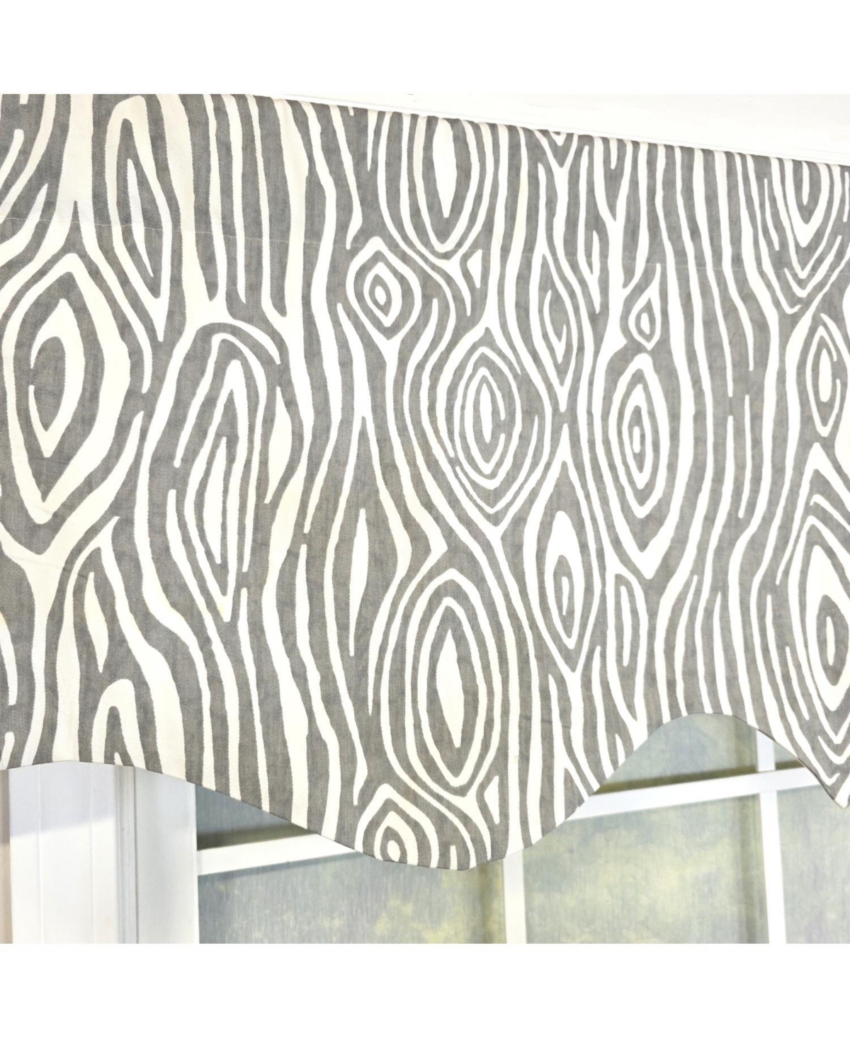 Rlf Home 100% Cotton Nyx Regal Fully lined Windows Rod Pocket Valance 50" x 17" Gray