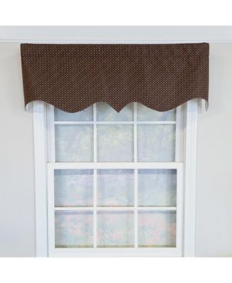 100% Cotton Metz Regal  Fully lined Windows Rod Pocket Valance 50" x 17"  Brown