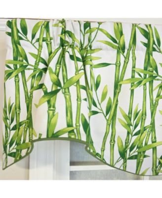 100% Cotton Bamboo Fluted Fully lined Windows Rod Pocket Valance 65" x 16" Green
