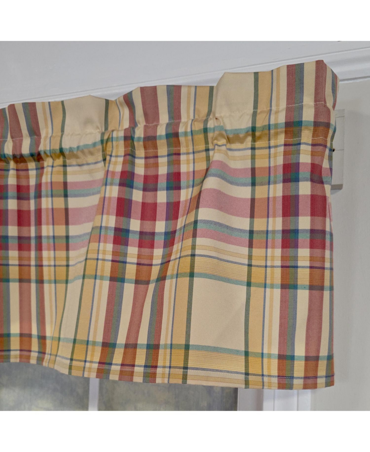 Rlf Home 100% Polyester Syon Park Tailored Unlined Windows Rod Pocket Valance 51" x 12" Amber