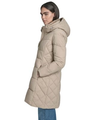Women's Collar Hooded Puffer Coat
