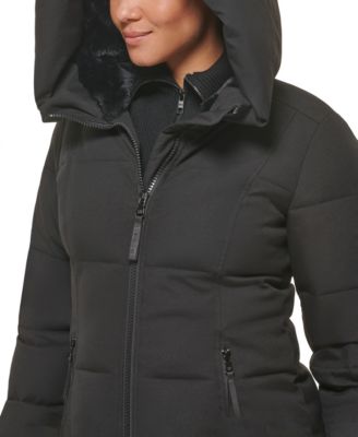Women's Stand Collar Hooded Puffer Coat