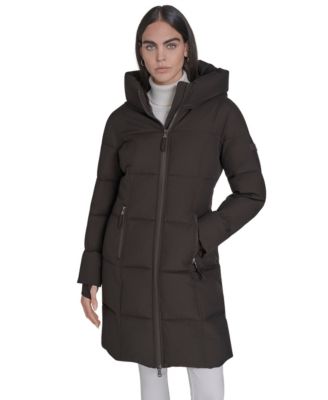 Women's Stand Collar Hooded Puffer Coat