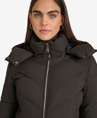 Women's Hooded Stand Collar Puffer Coat