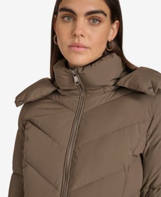 Women's Hooded Stand Collar Puffer Coat