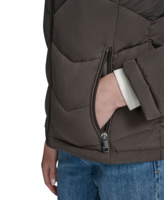 Women's Short Zip-Up Hooded Puffer Coat