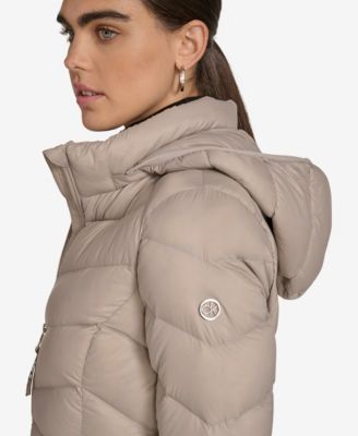 Women's Short Faux Fur Collar Puffer Jacket