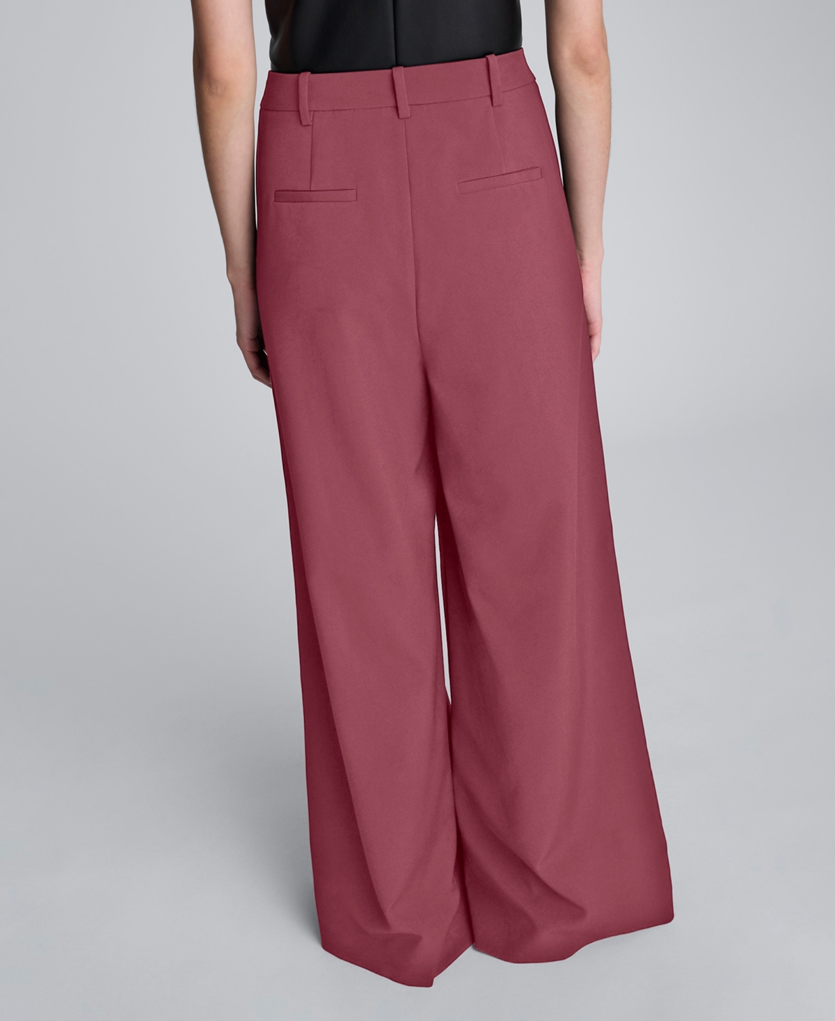 Kenneth Cole Women's Inverted Pleat Wide Leg Pants