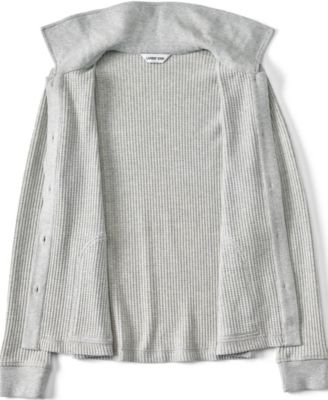 Plus Size Long Sleeve Waffle Collared Shacket